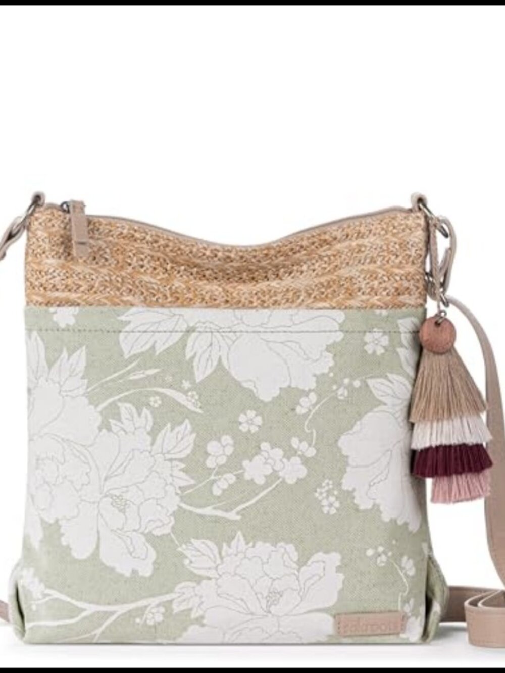 Floral Crossbody Purse Adjustable Strap Zipper Everyday Travel Bag